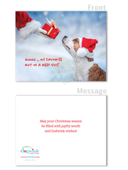 Christmas Dogwink Greeting Card (3 Cards) SAMPLE PACK - One Each